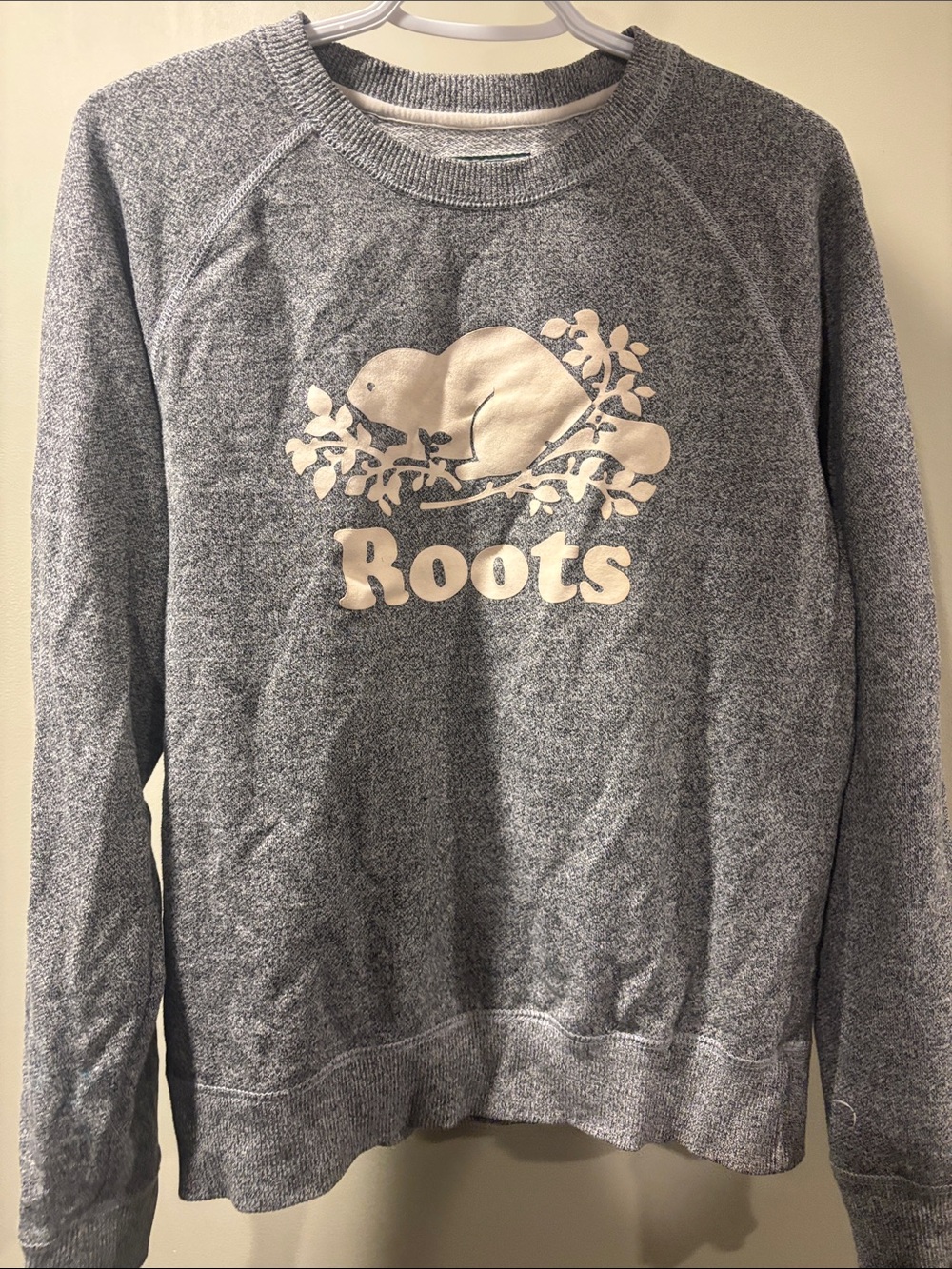 Roots Grey Sweatshirt with Beaver Logo